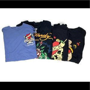 Men’s Lot of 4 Ed Hardy Graphic T-Shirts